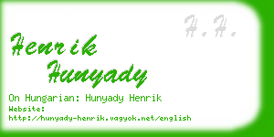 henrik hunyady business card